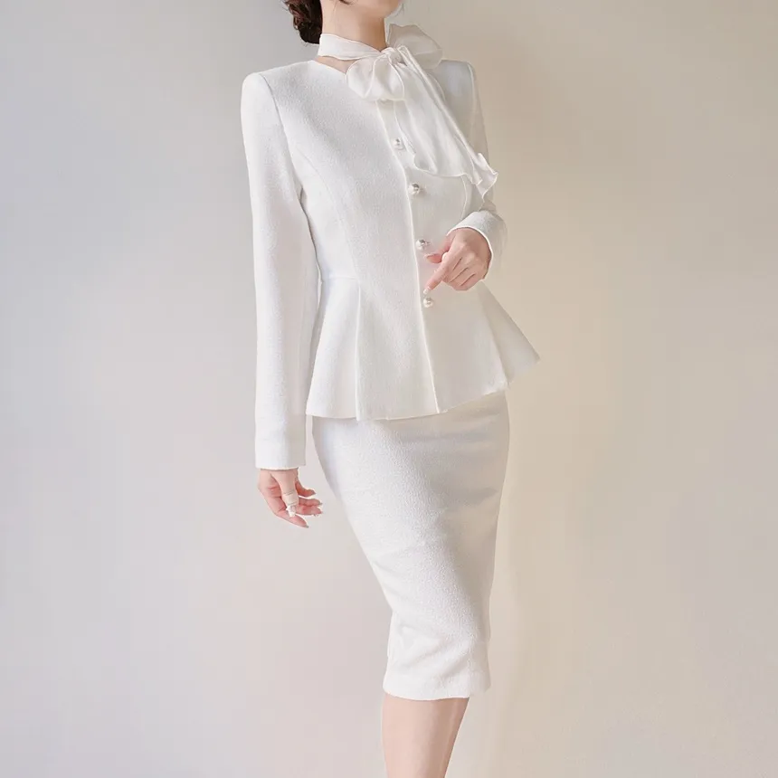 ツイードHラインミディスリットスカート | mirangmirang | 詳細画像8