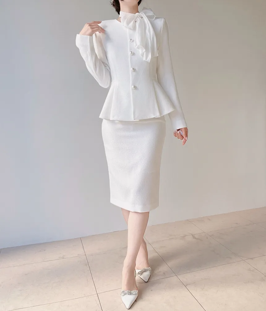 ツイードHラインミディスリットスカート | mirangmirang | 詳細画像12