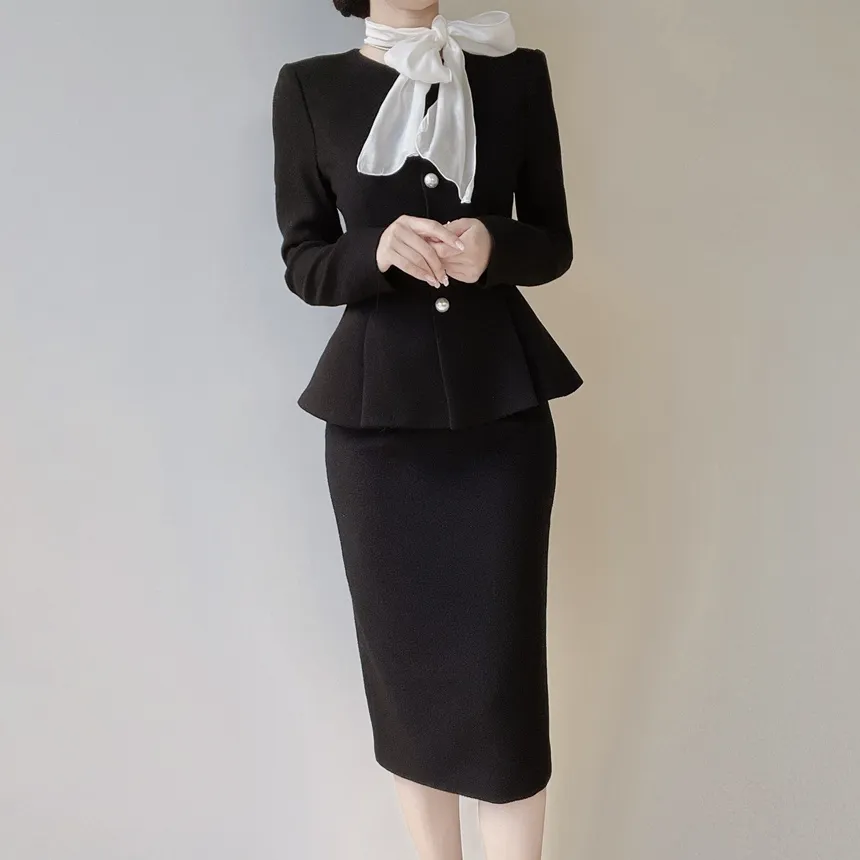 ツイードHラインミディスリットスカート | mirangmirang | 詳細画像42