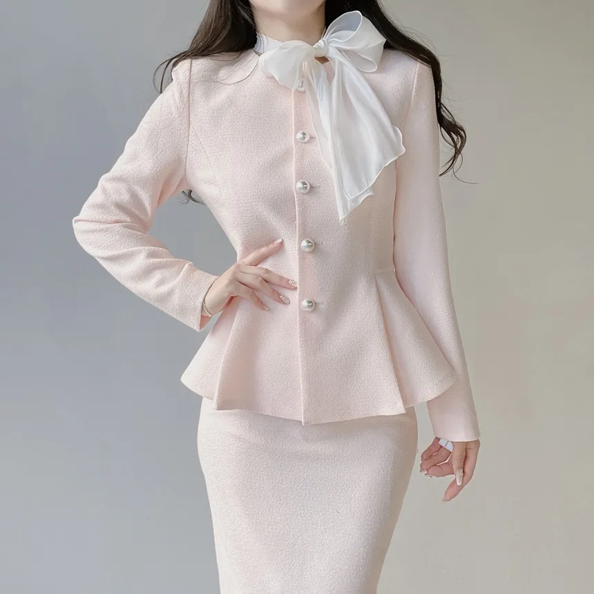 ツイードHラインミディスリットスカート | mirangmirang | 詳細画像45