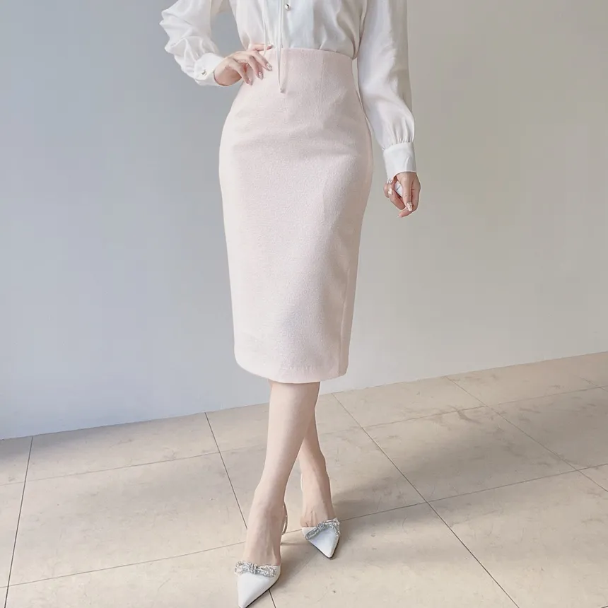 ツイードHラインミディスリットスカート | mirangmirang | 詳細画像52