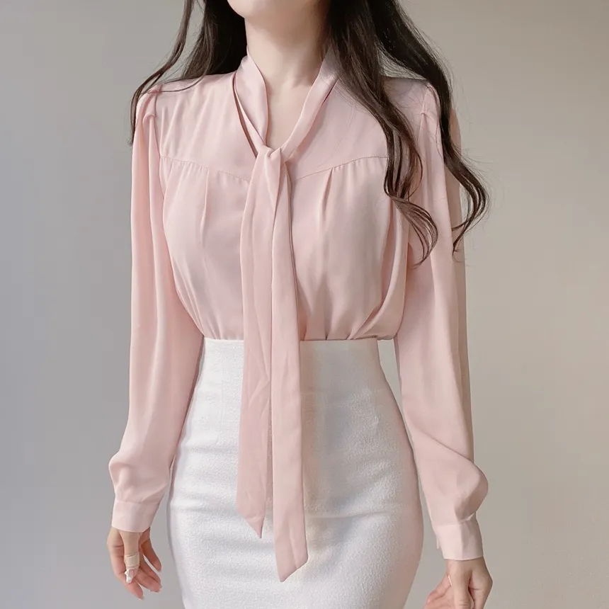 ツイードラウンドネックパール調ボタン肩パッドペプラムジャケットスカーフ付 | mirangmirang | 詳細画像15