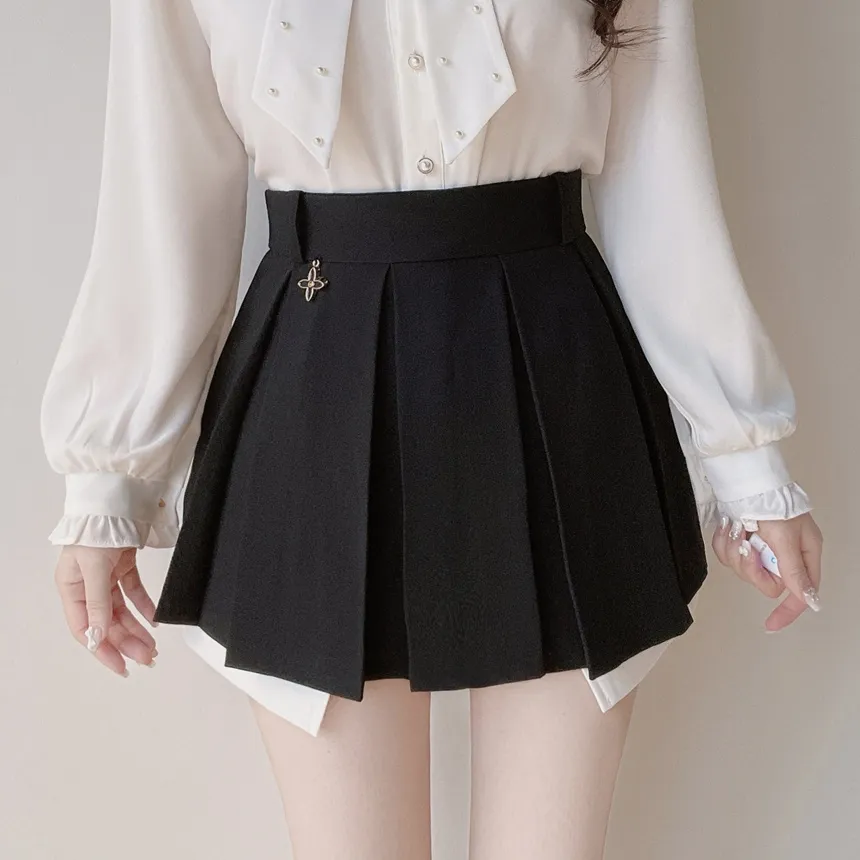 ミニプリーツペンダント配色スカート | mirangmirang | 詳細画像25