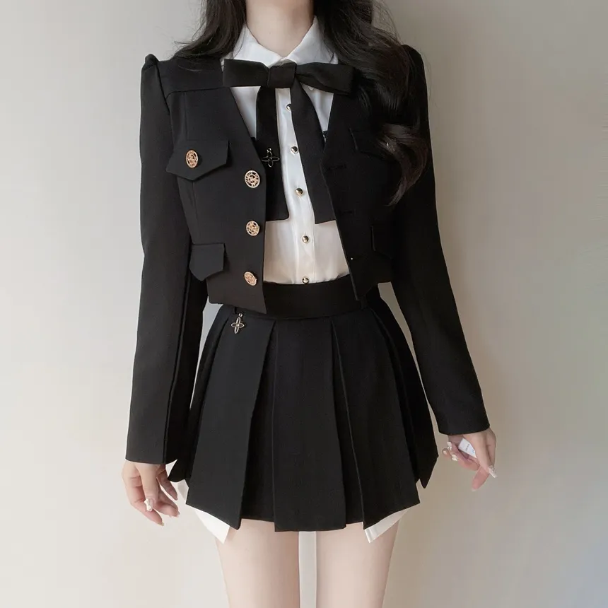 ミニプリーツペンダント配色スカート | mirangmirang | 詳細画像33