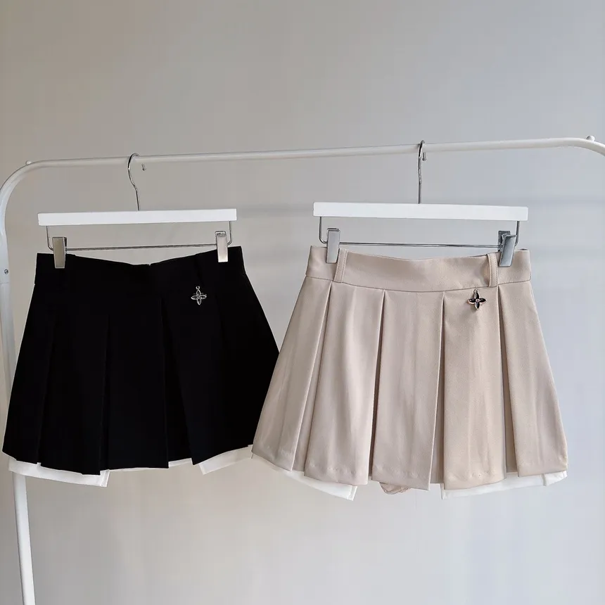 ミニプリーツペンダント配色スカート | mirangmirang | 詳細画像43