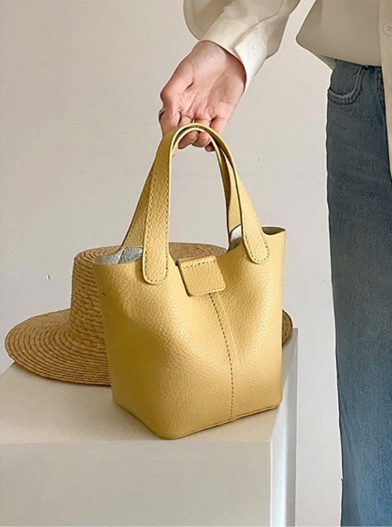 レザー調ラインDリングショルダーバッグストラップ付ポーチ付 | 詳細画像8