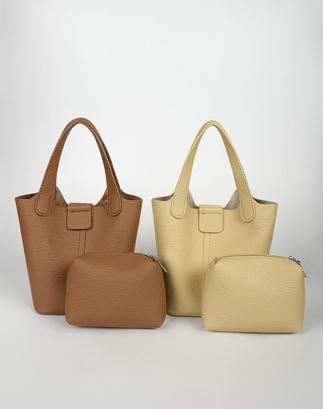 レザー調ラインDリングショルダーバッグストラップ付ポーチ付 | 詳細画像11