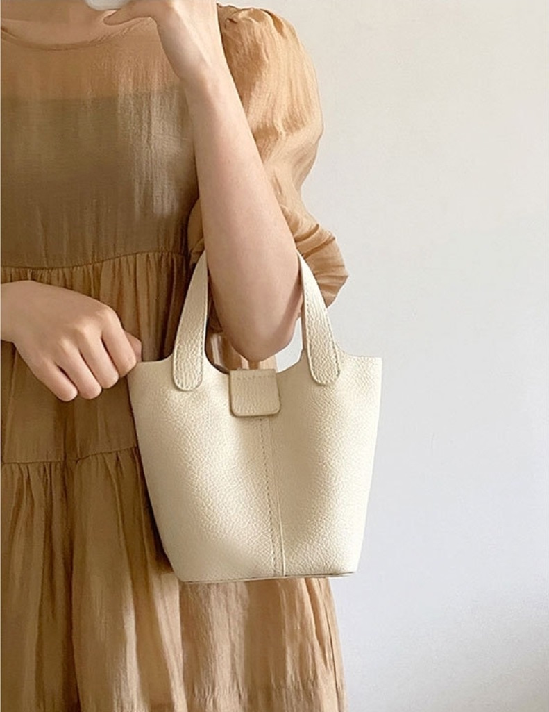 レザー調ラインDリングショルダーバッグストラップ付ポーチ付 | 詳細画像5