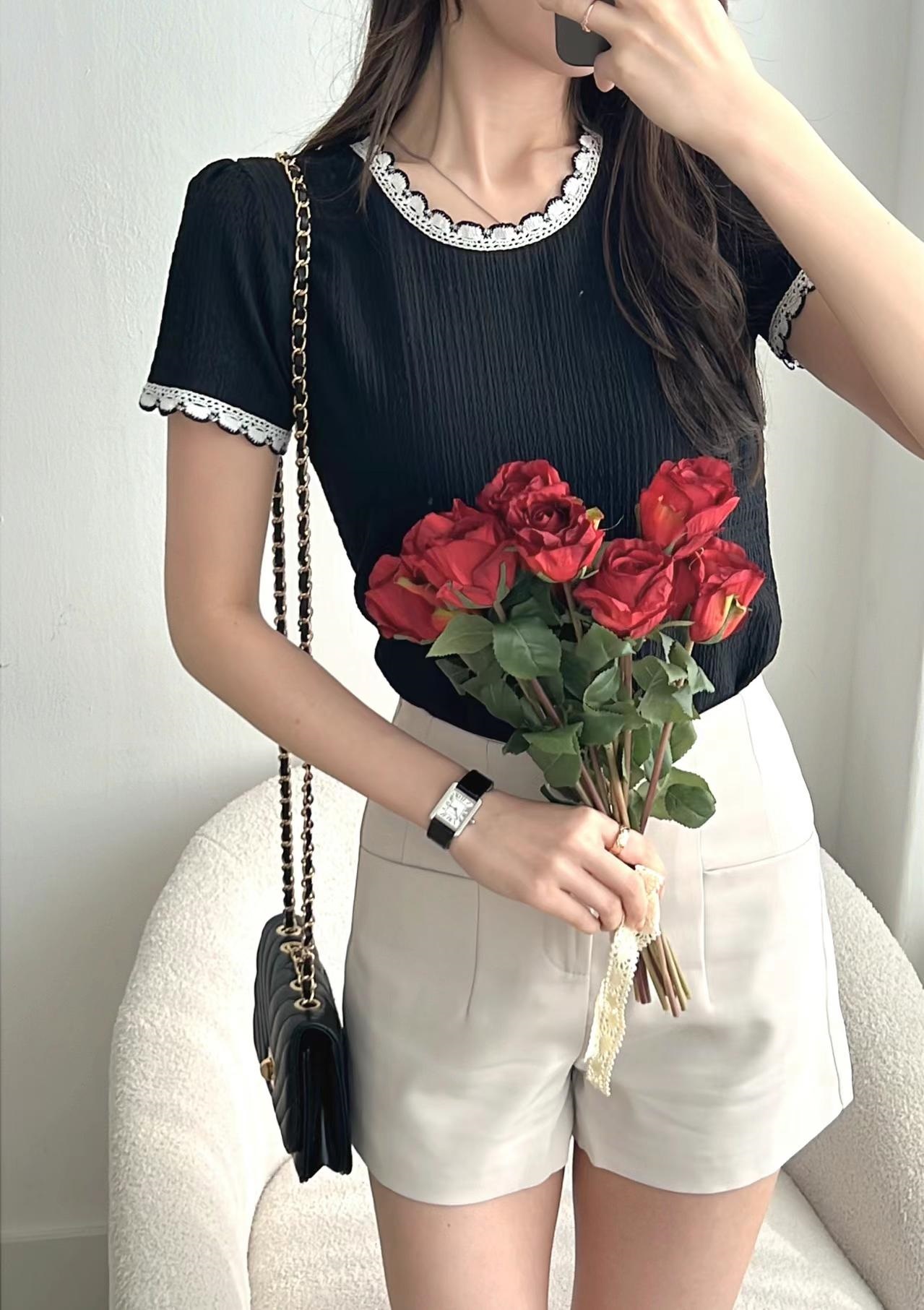 ラウンドネックベーシック半袖配色Tシャツ | 詳細画像5