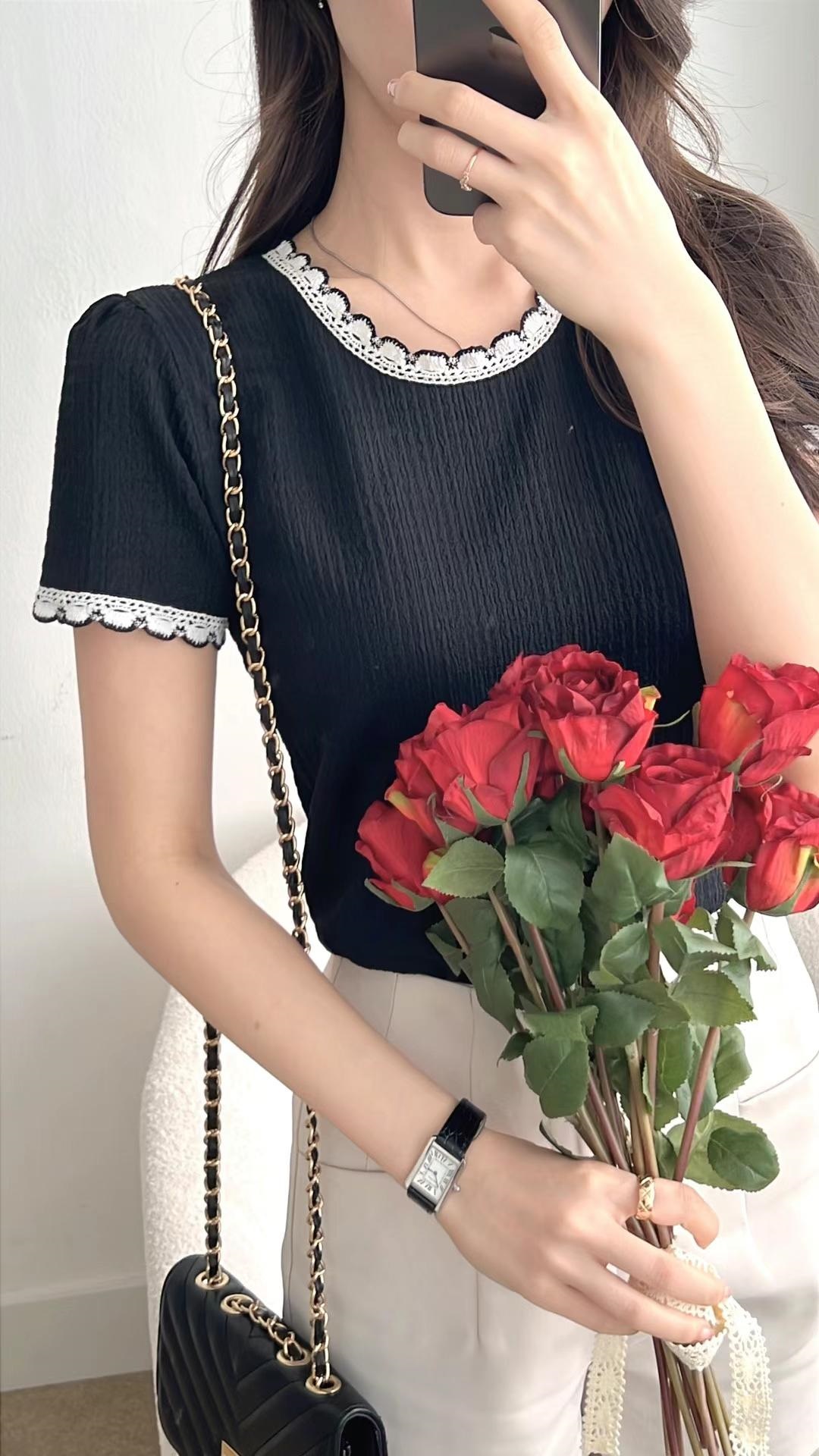 ラウンドネックベーシック半袖配色Tシャツ | 詳細画像7