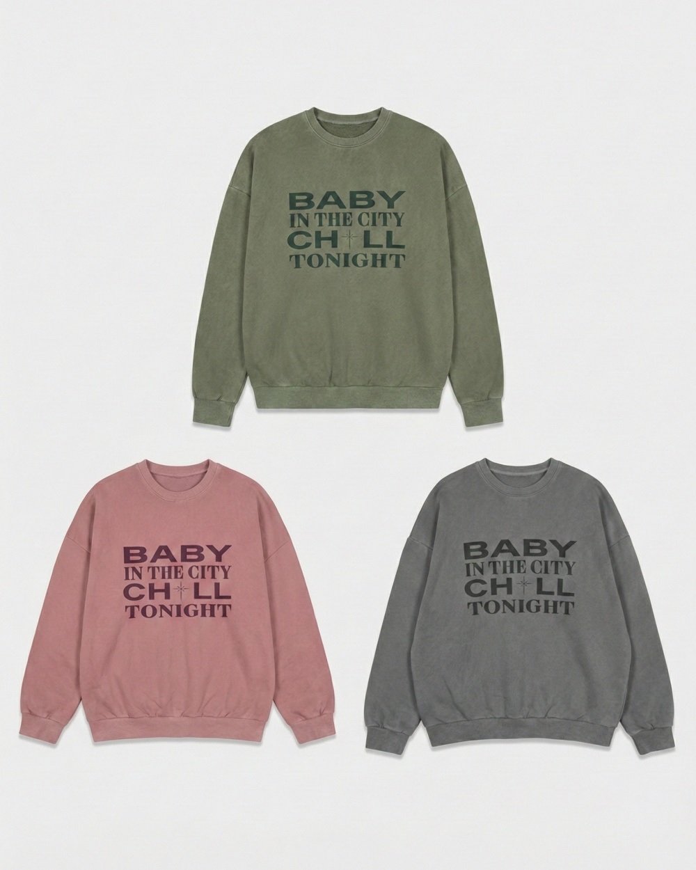 コットンラウンドネック長袖プリントスウェット | 詳細画像8