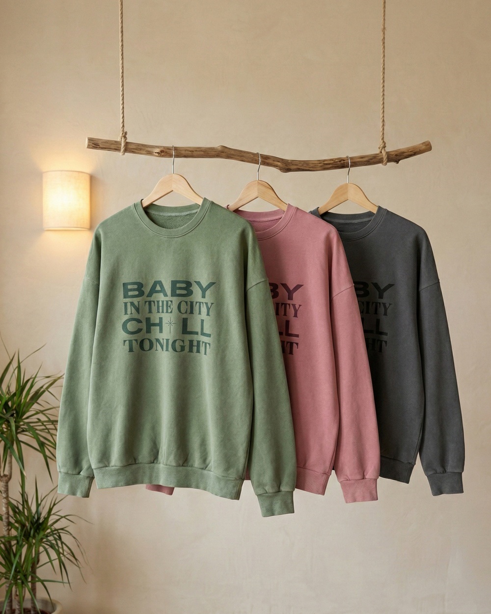 コットンラウンドネック長袖プリントスウェット | 詳細画像13