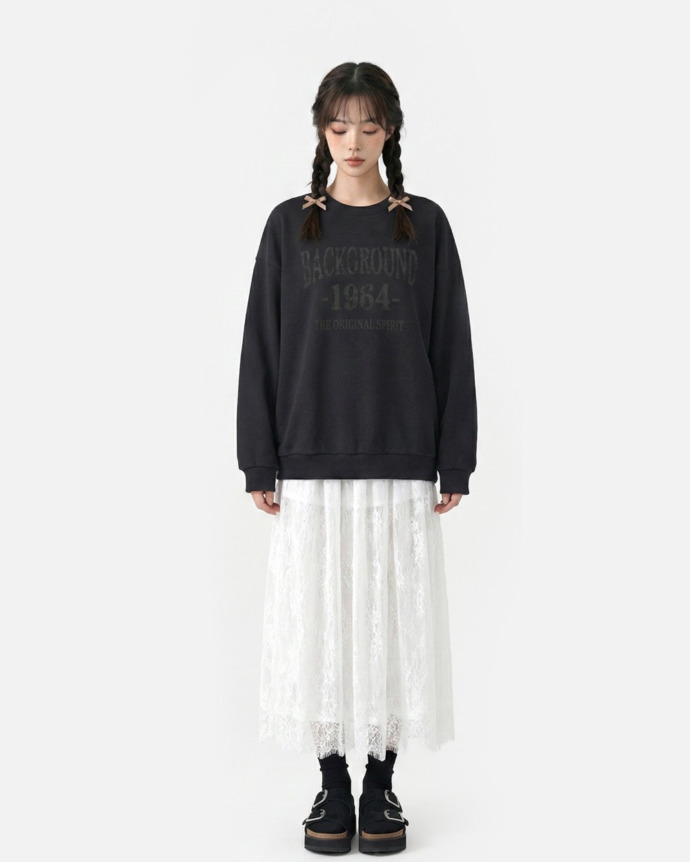 ラウンドネックプリントスウェット | 詳細画像3