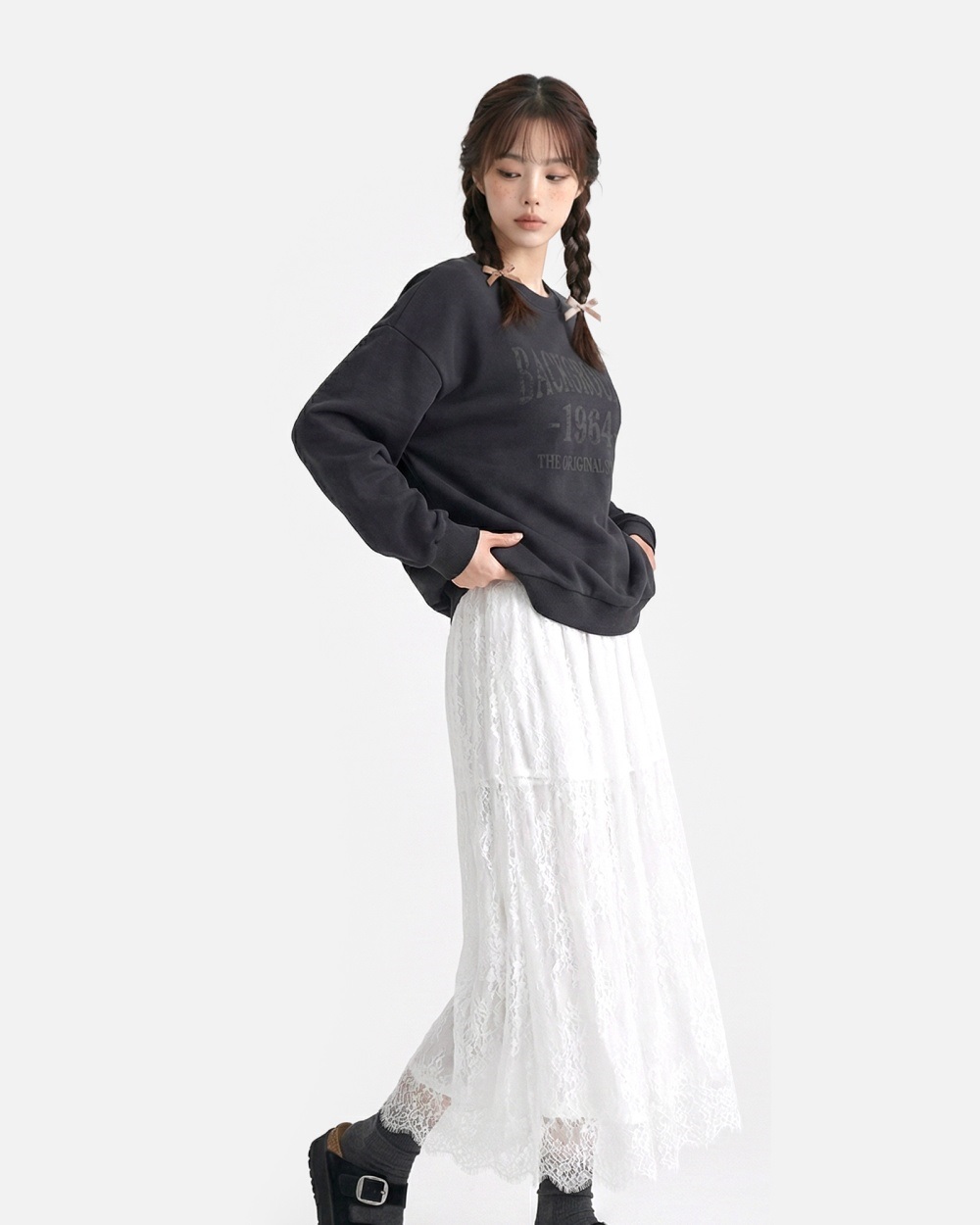 ラウンドネックプリントスウェット | 詳細画像4