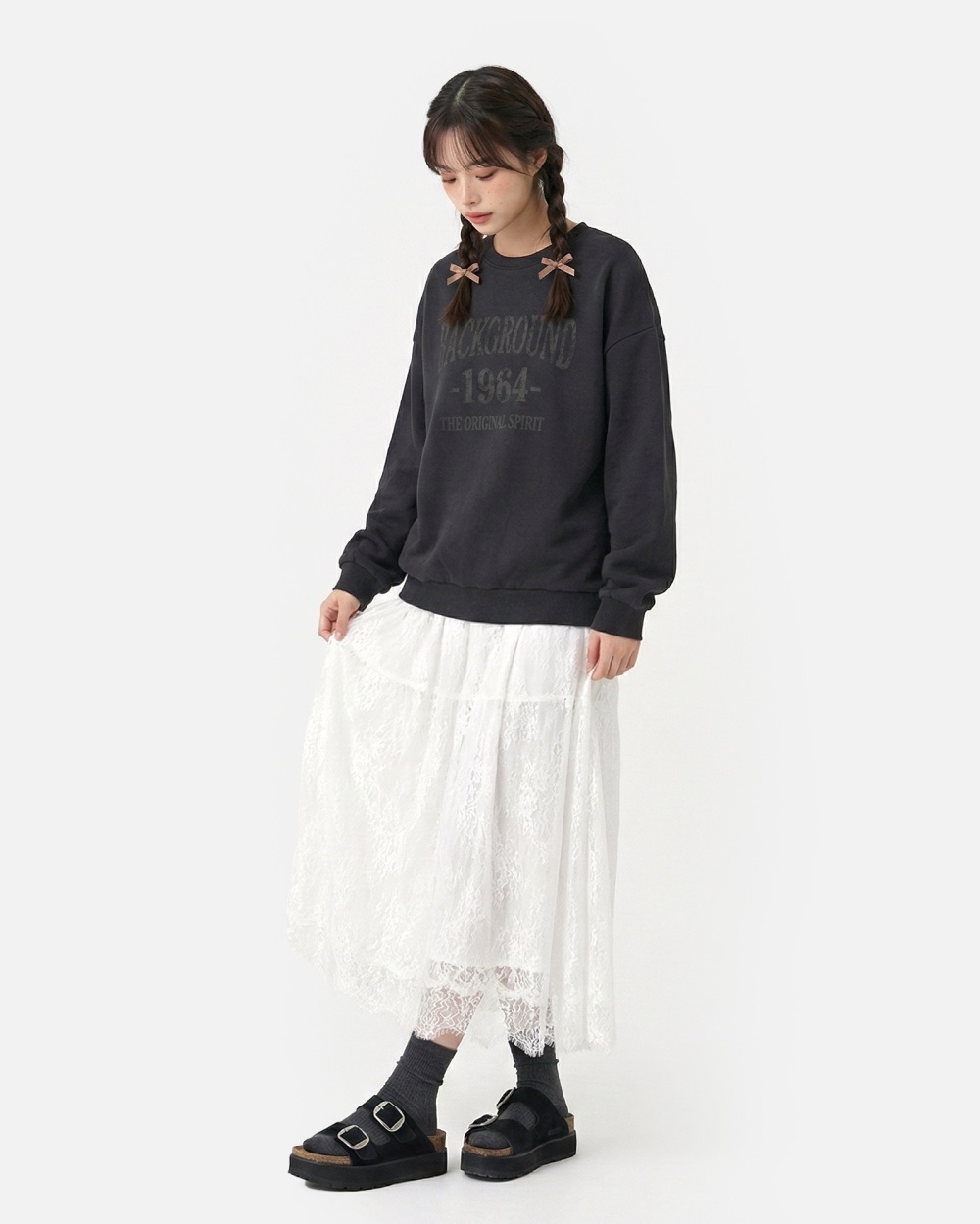 ラウンドネックプリントスウェット | 詳細画像5