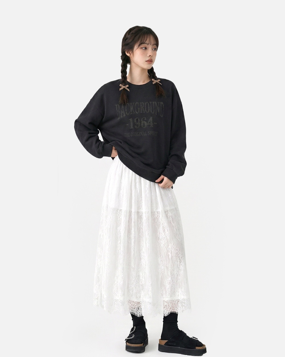 ラウンドネックプリントスウェット | 詳細画像6