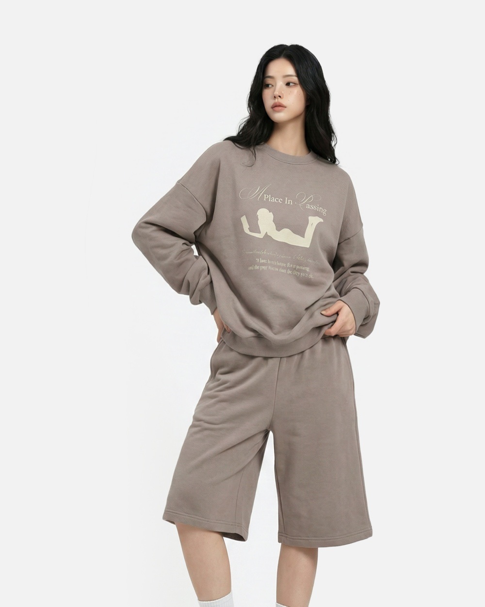 ラウンドネックオーバーサイズビッグプリントスウェット | 詳細画像3