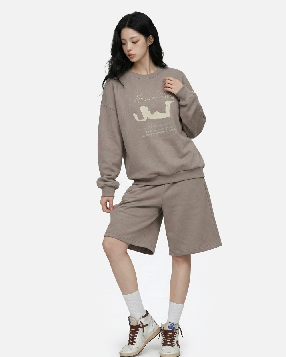 ラウンドネックオーバーサイズビッグプリントスウェット | 詳細画像4