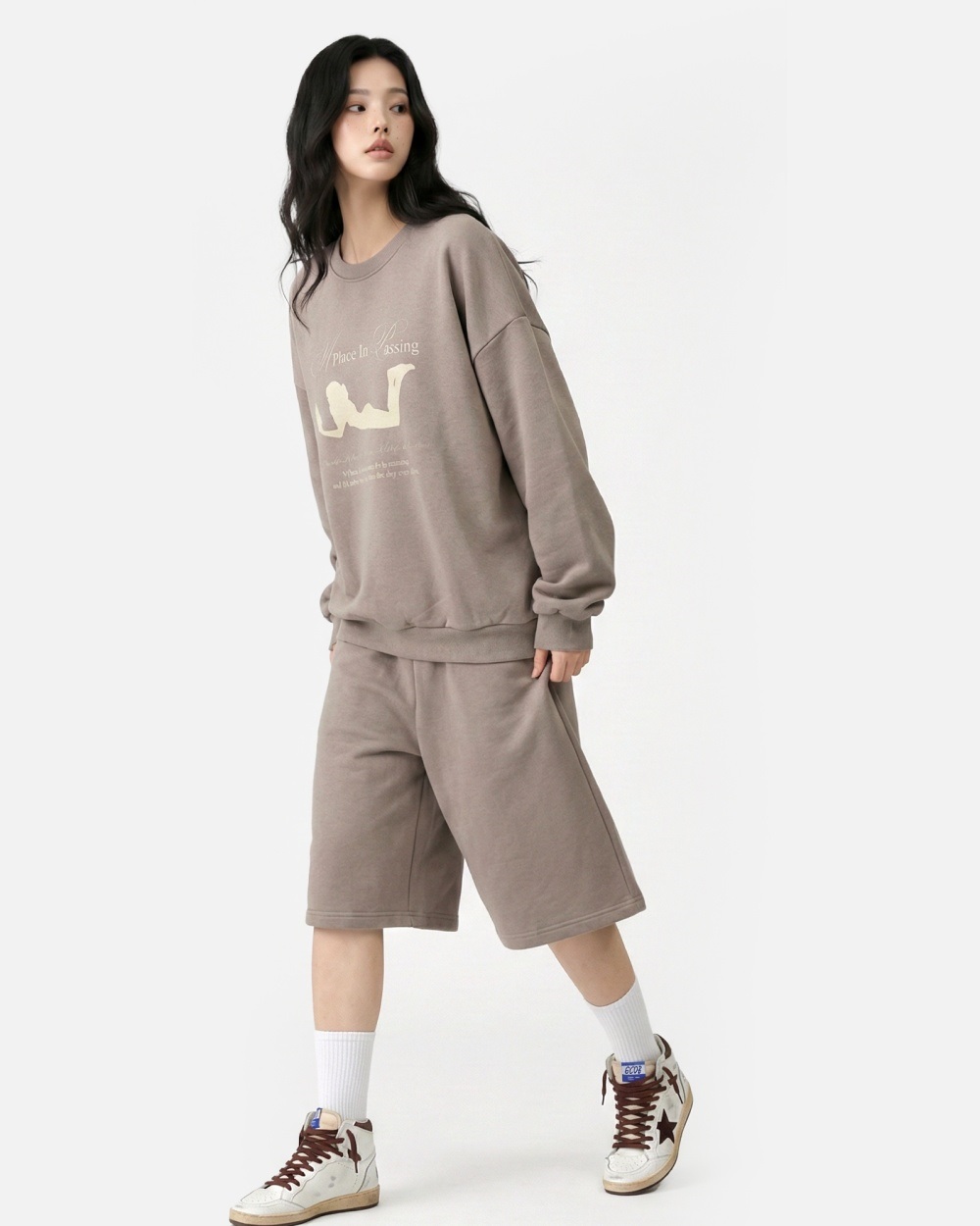 ラウンドネックオーバーサイズビッグプリントスウェット | 詳細画像5