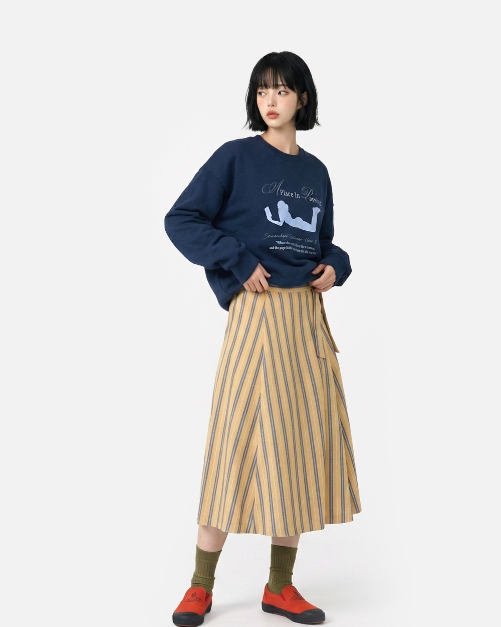 ラウンドネックオーバーサイズビッグプリントスウェット | 詳細画像10