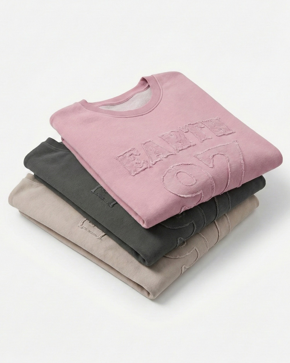 コットンラウンドネッククロップドオーバーサイズレタリングスウェット | 詳細画像2