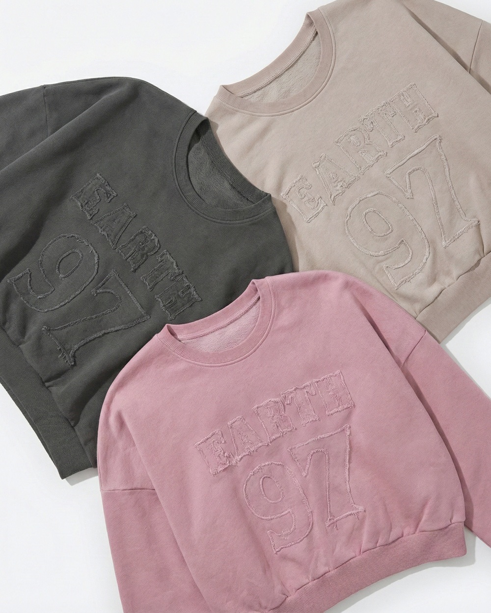 コットンラウンドネッククロップドオーバーサイズレタリングスウェット | 詳細画像8