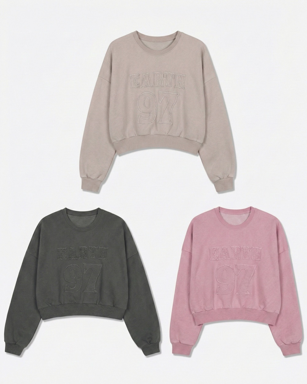 コットンラウンドネッククロップドオーバーサイズレタリングスウェット | 詳細画像17