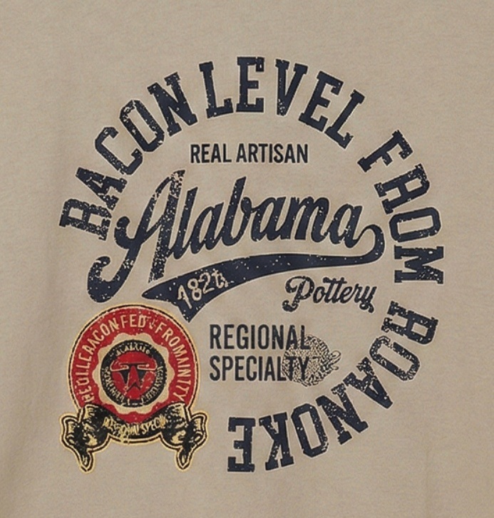 コットンラウンドネック長袖プリントTシャツ | 詳細画像8