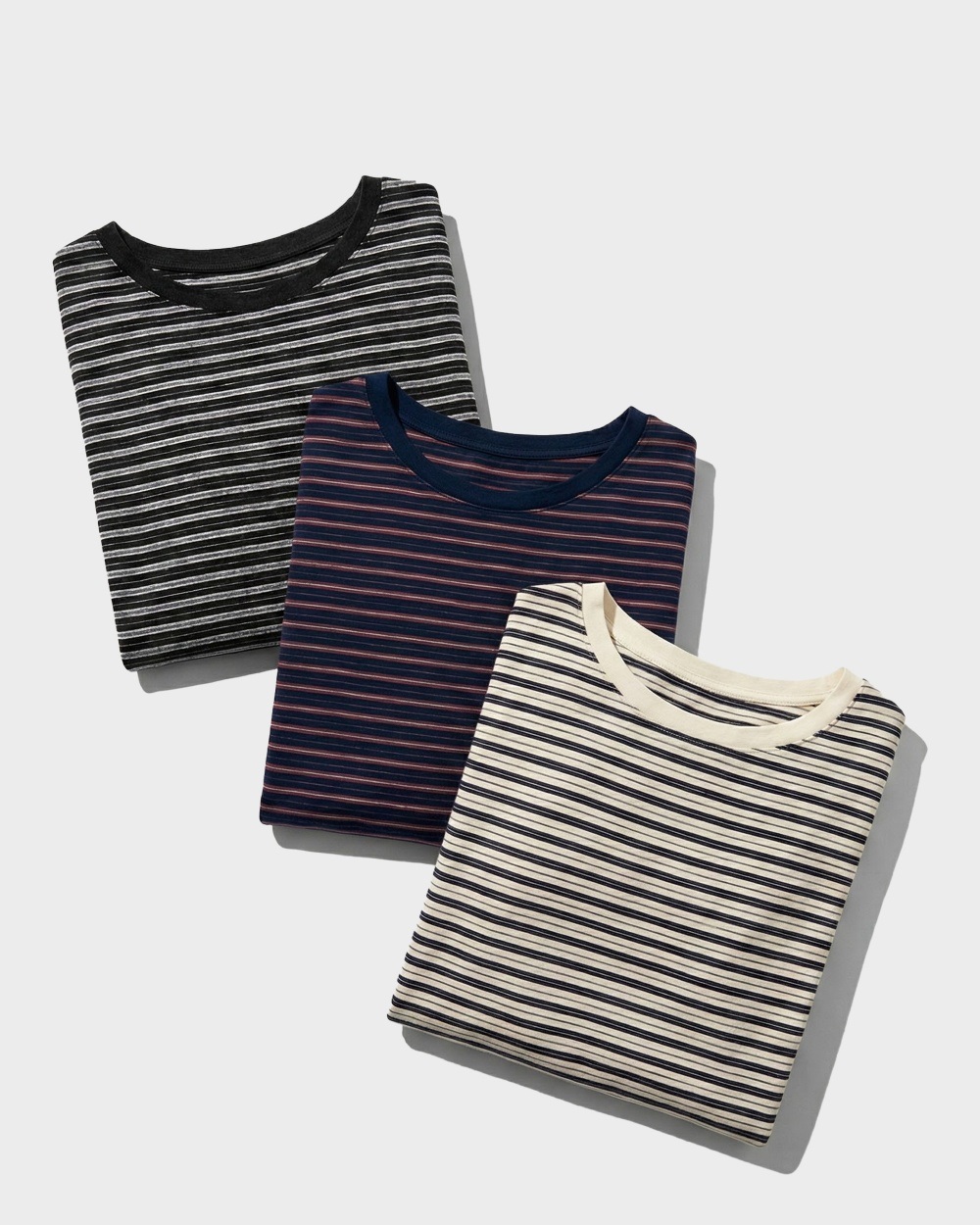 コットンボートネックワンショルダー長袖ボーダーTシャツ | 詳細画像2