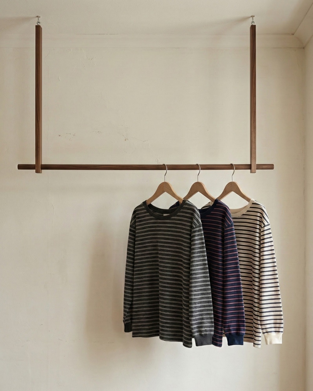 コットンボートネックワンショルダー長袖ボーダーTシャツ | 詳細画像7