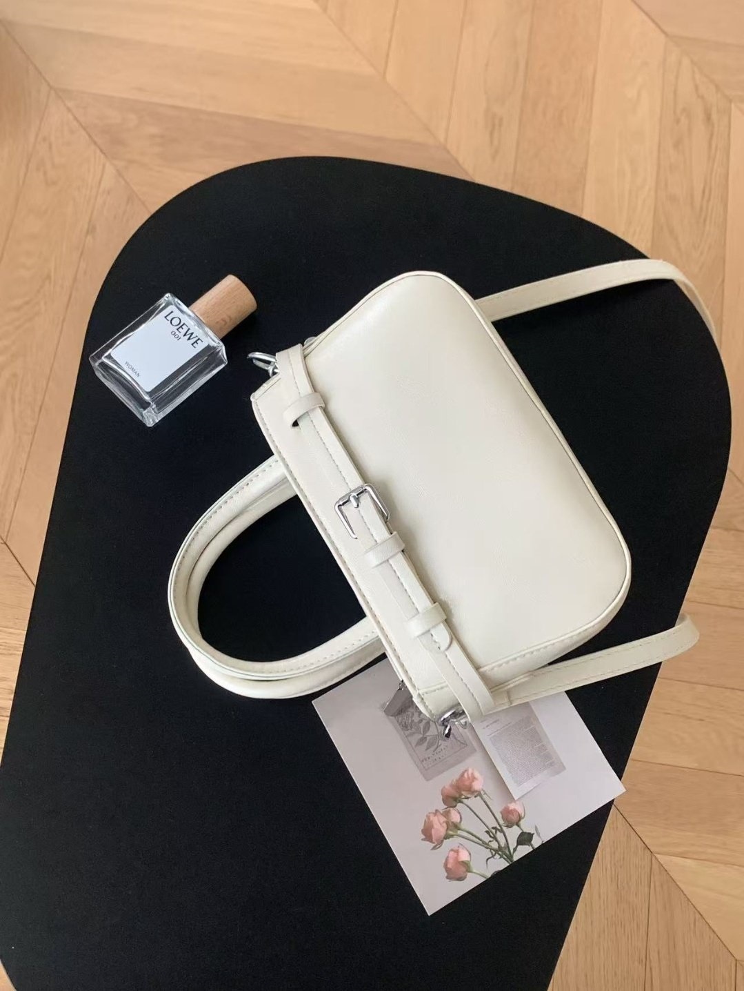 レザー調ベルトショルダーバッグストラップセット(バックルあり) | 詳細画像5