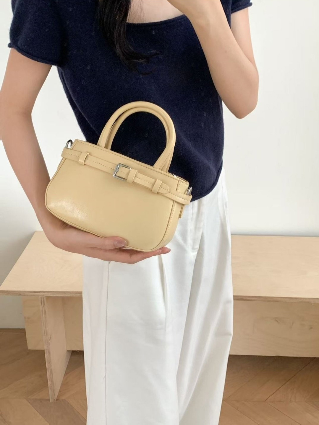 レザー調ベルトショルダーバッグストラップセット(バックルあり) | 詳細画像11