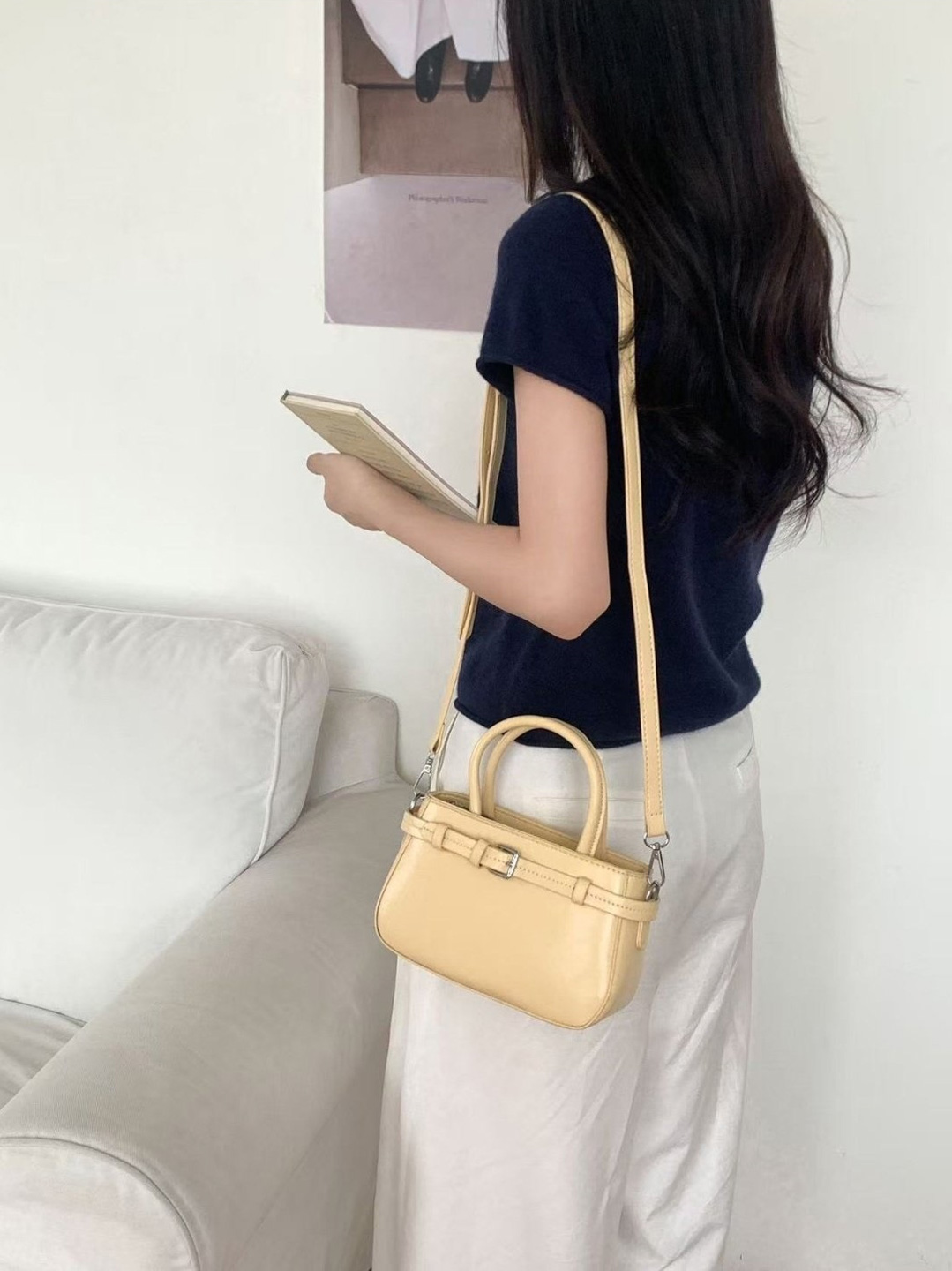 レザー調ベルトショルダーバッグストラップセット(バックルあり) | 詳細画像13