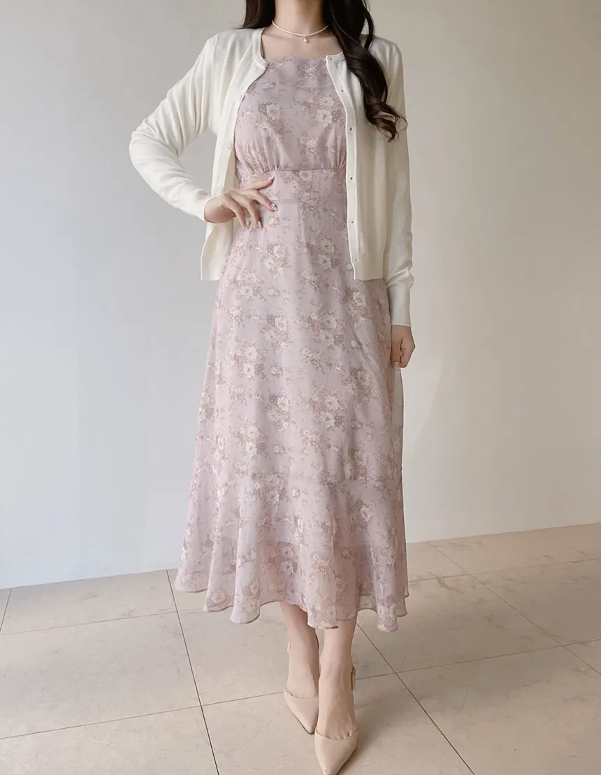 ラウンドネックベーシック半袖無地アンサンブルカーディガンニット | mirangmirang | 詳細画像26