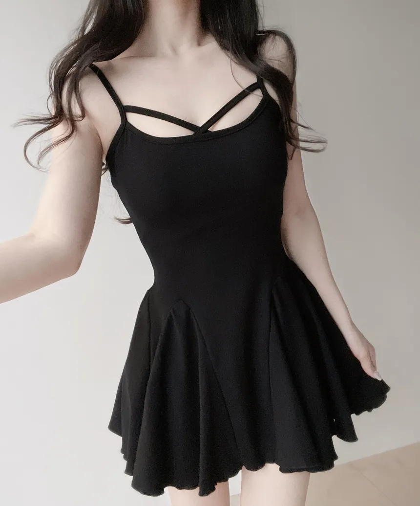 チュールシャーリングクロップドアンサンブルボレロカーディガンキャミソールストラップ付 | mirangmirang | 詳細画像32