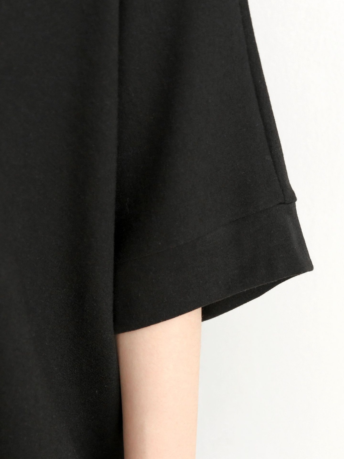 Vネックオーバーサイズルーズ半袖無地Tシャツ | 詳細画像10