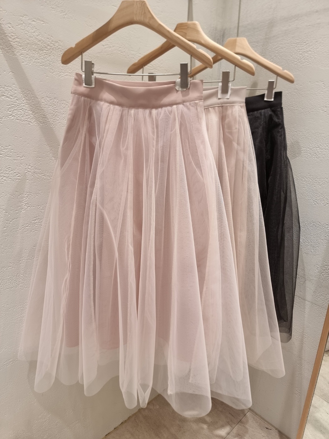 レースチュールコンビロングフレアAラインスカート | 詳細画像17