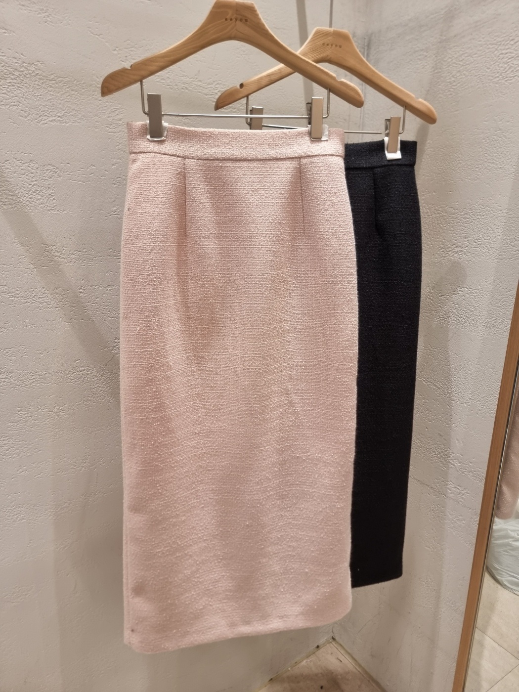 ツイードスリットラインスリムHライン(ロング丈)ヒドゥンジッパースカート | 詳細画像15