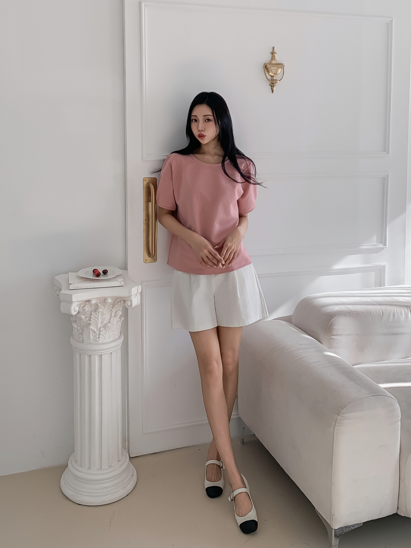 ラウンドネックラインベーシック半袖Tシャツ | 詳細画像5