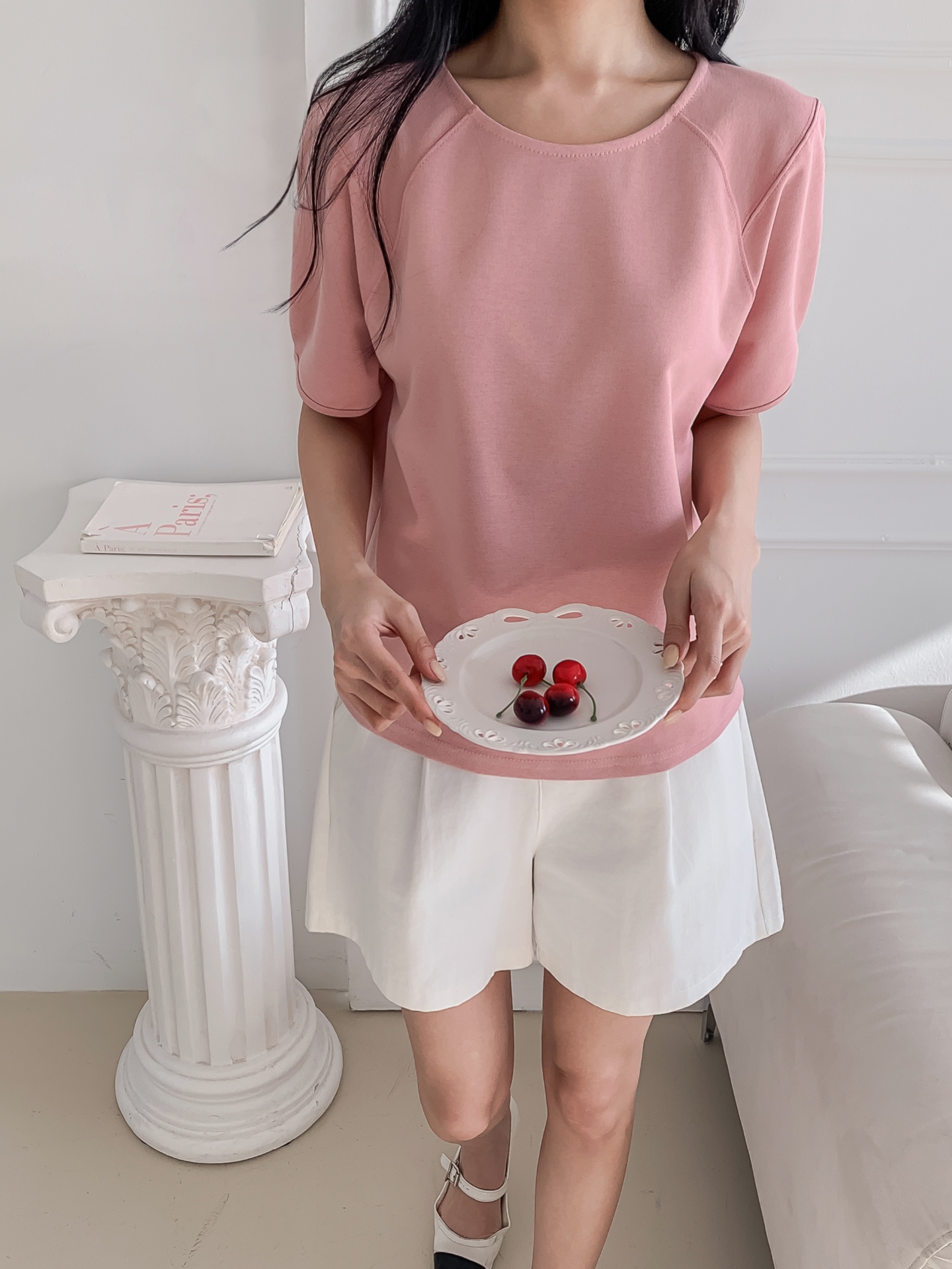 ラウンドネックラインベーシック半袖Tシャツ | 詳細画像10