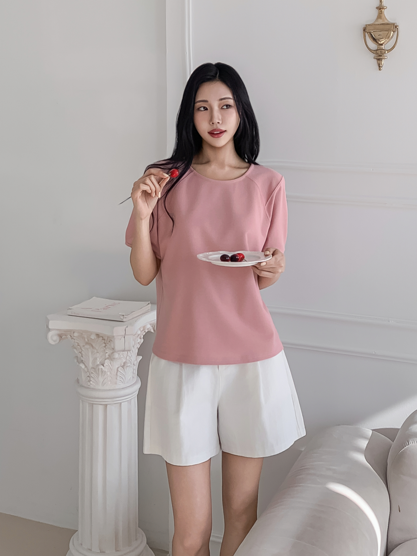 ラウンドネックラインベーシック半袖Tシャツ | 詳細画像11