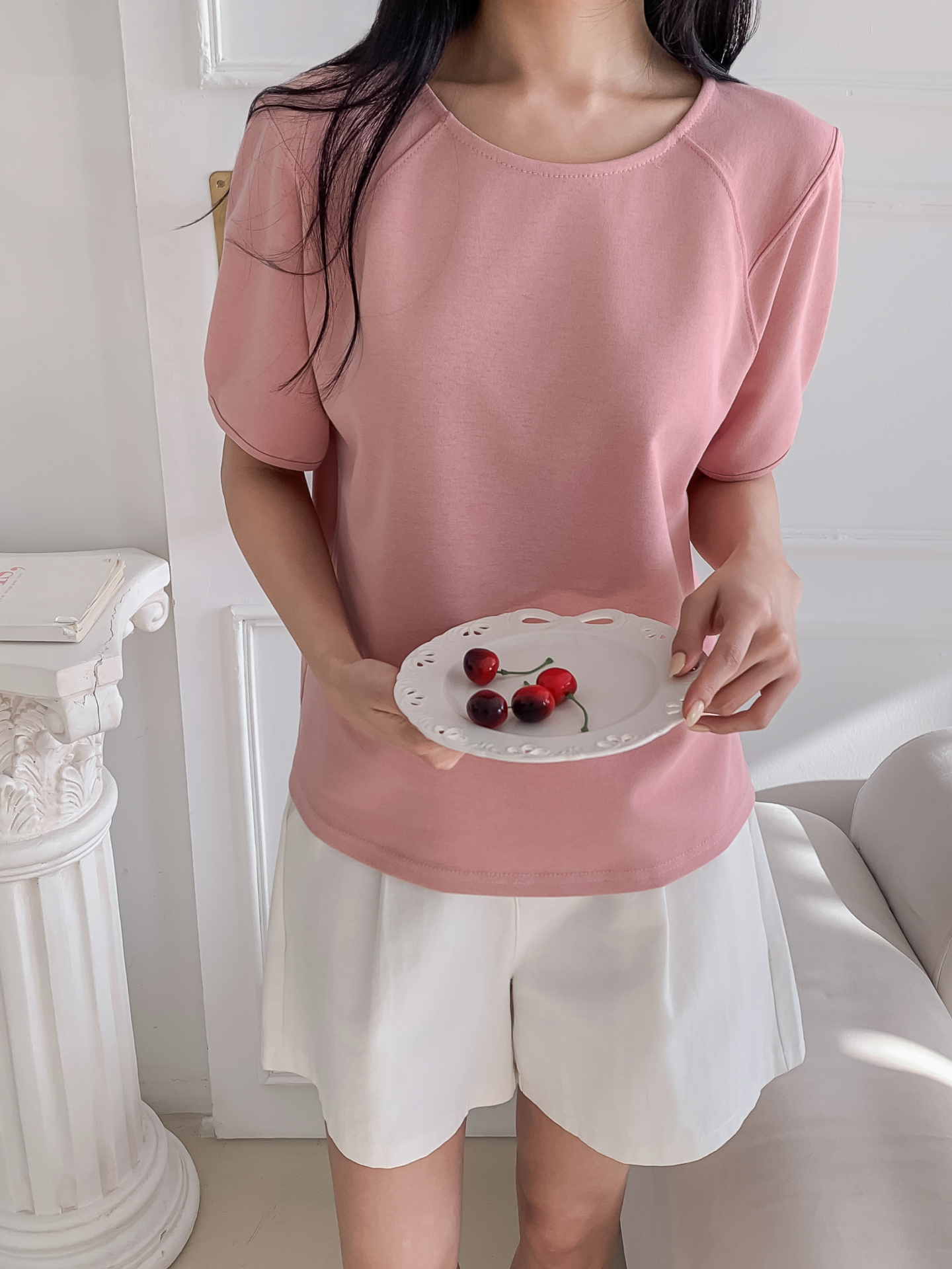 ラウンドネックラインベーシック半袖Tシャツ | 詳細画像12