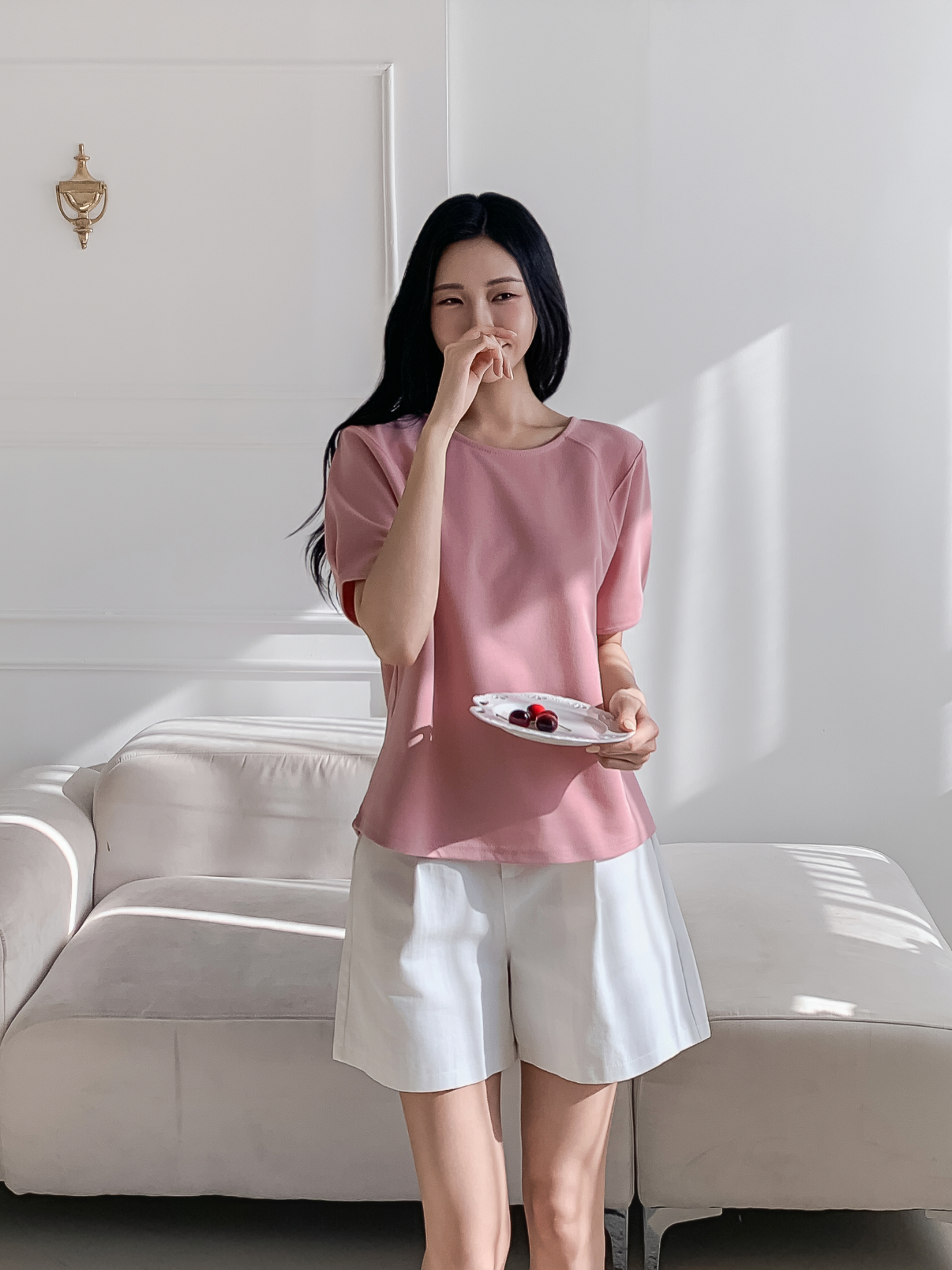 ラウンドネックラインベーシック半袖Tシャツ | 詳細画像15