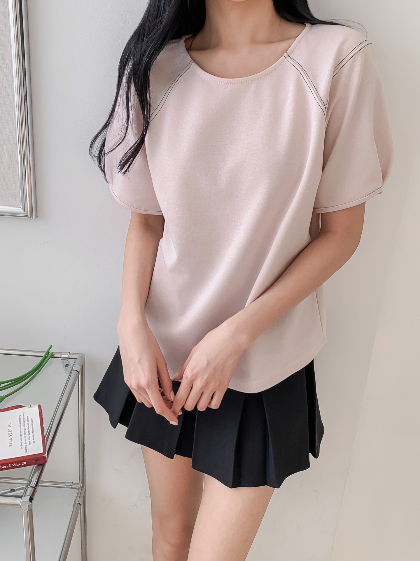 ラウンドネックラインベーシック半袖Tシャツ | 詳細画像22