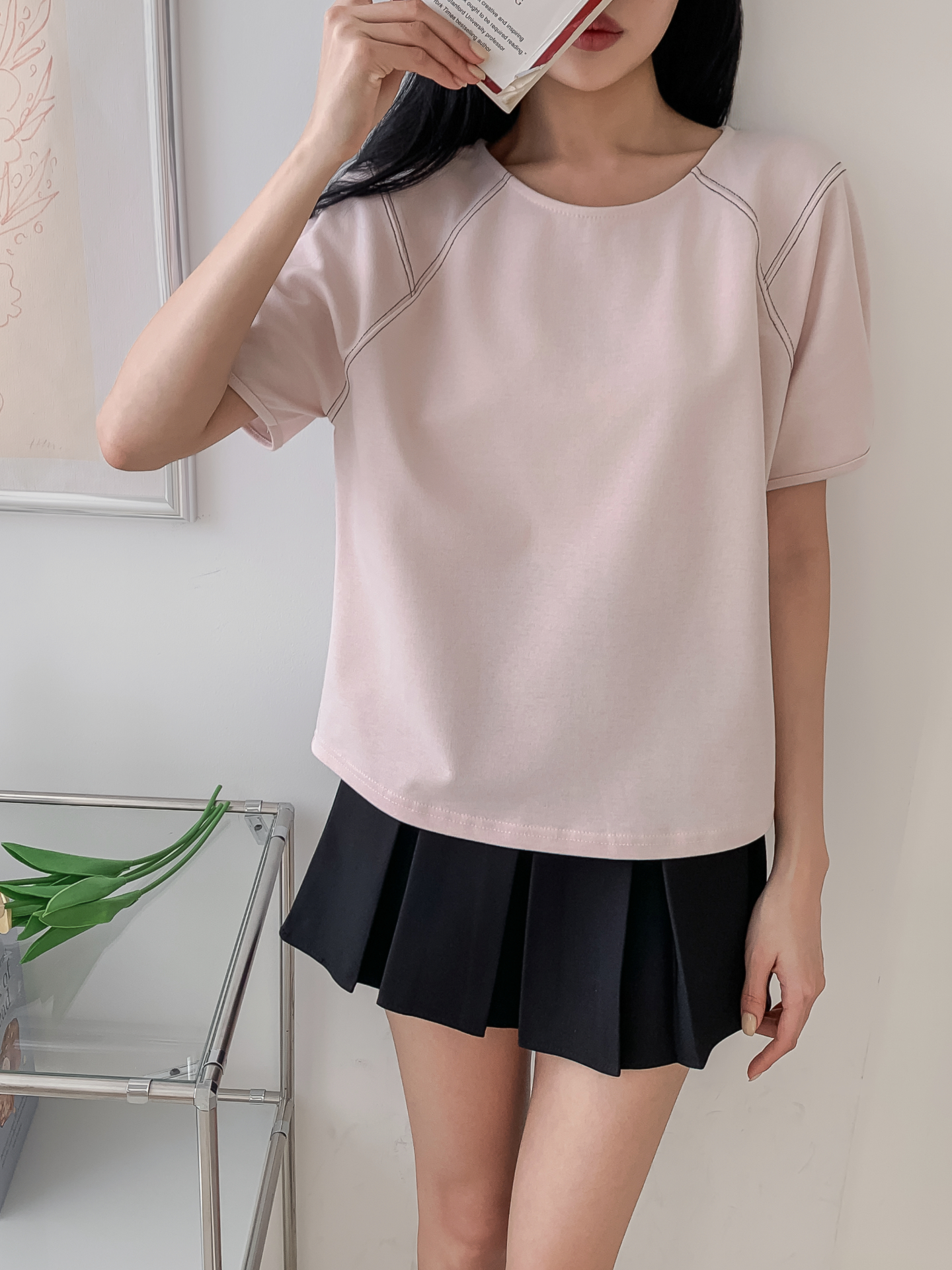 ラウンドネックラインベーシック半袖Tシャツ | 詳細画像26