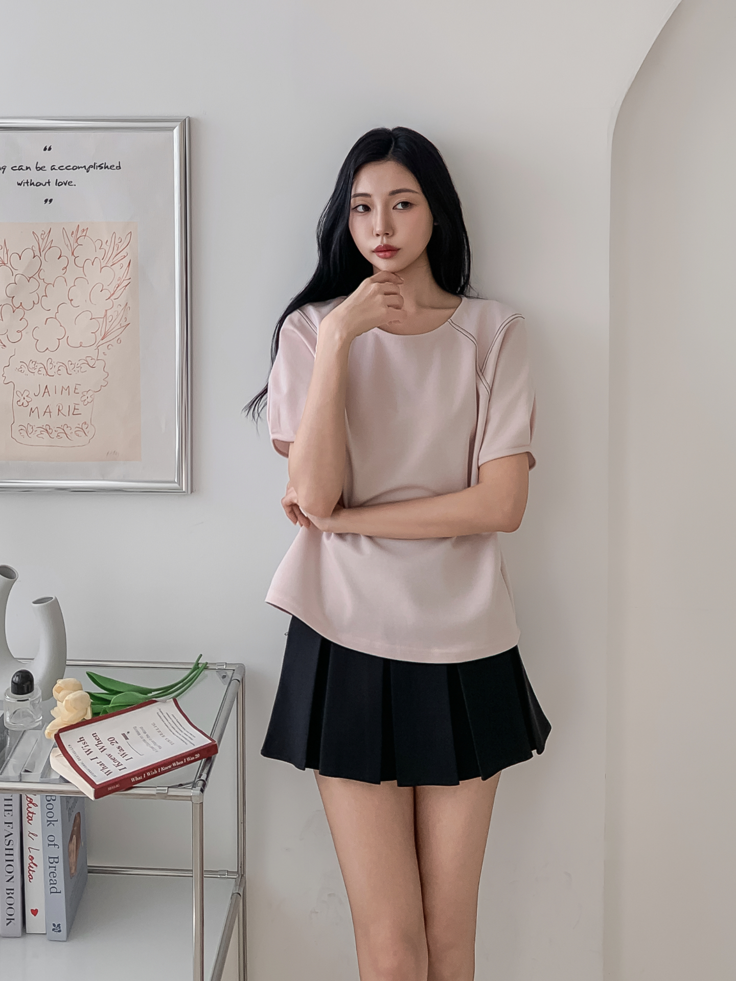 ラウンドネックラインベーシック半袖Tシャツ | 詳細画像32