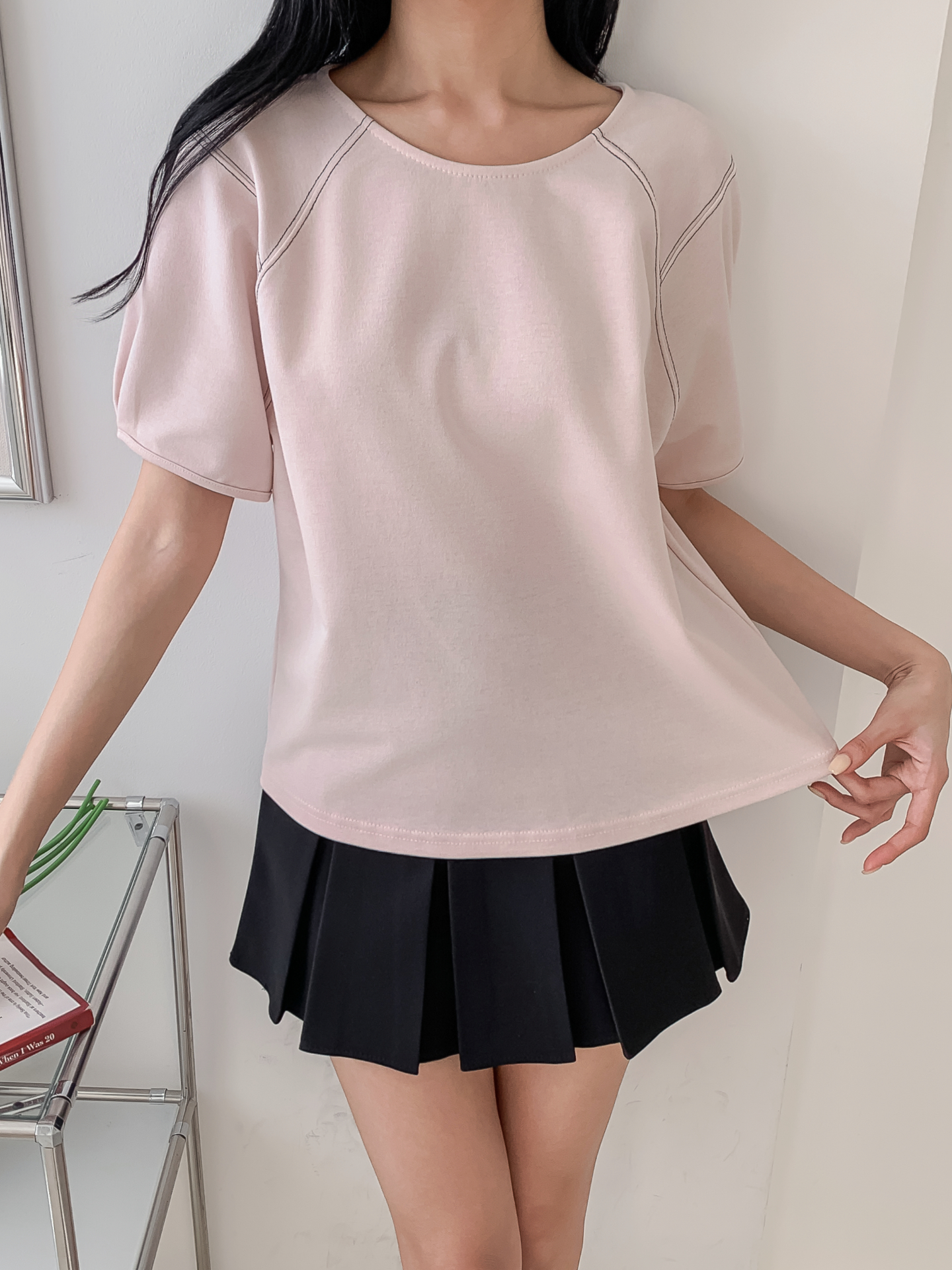 ラウンドネックラインベーシック半袖Tシャツ | 詳細画像35