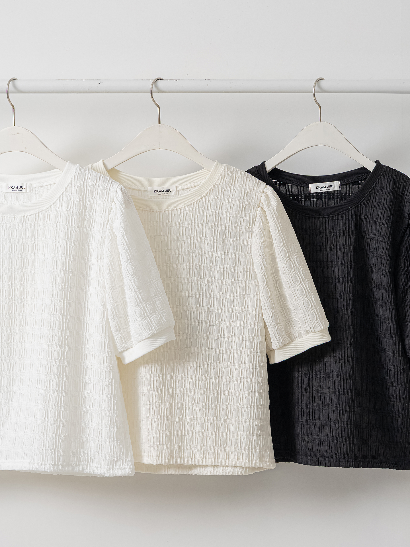 ラウンドネックベーシック半袖ブラウス | 詳細画像3