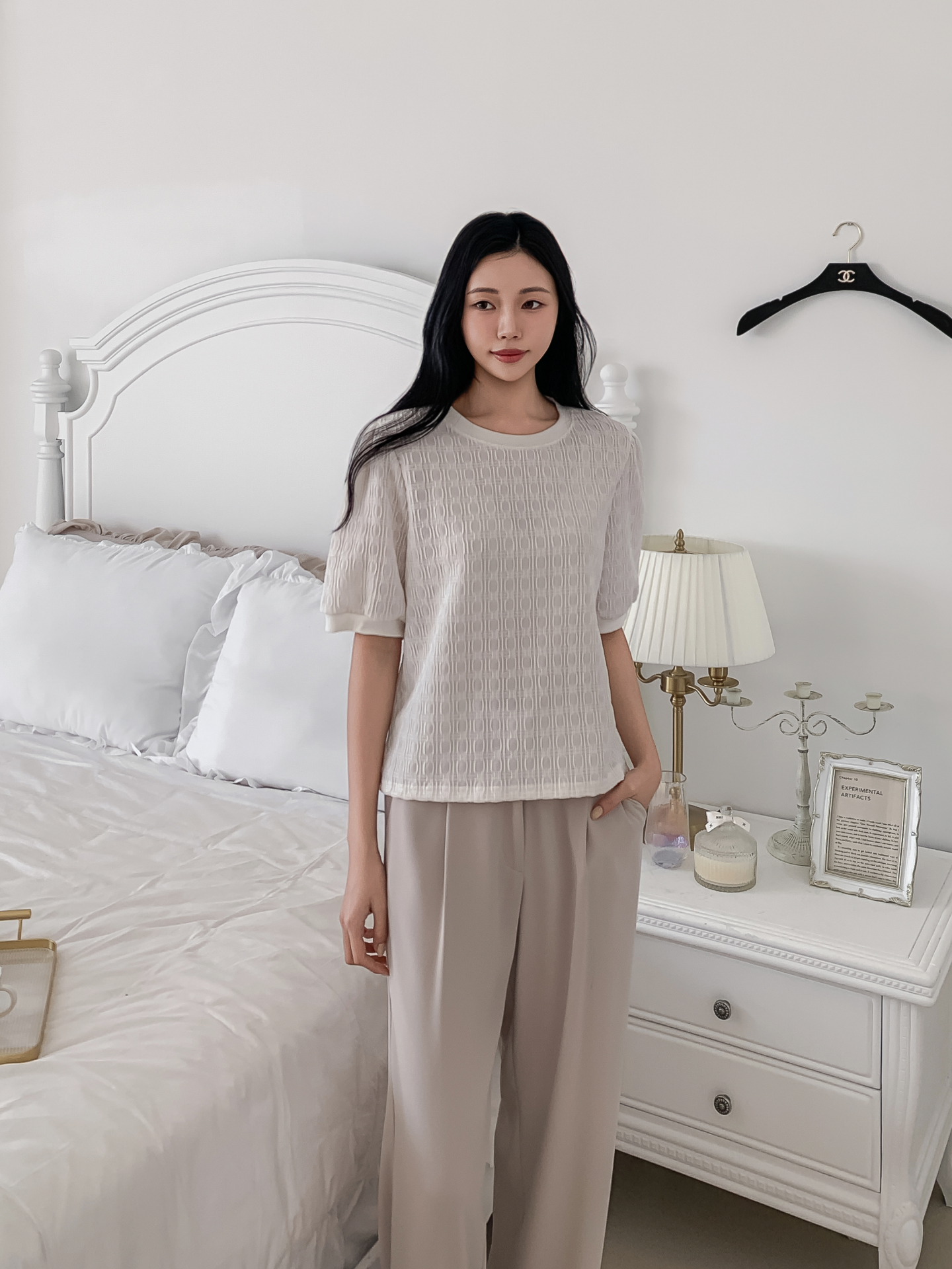 ラウンドネックベーシック半袖ブラウス | 詳細画像4