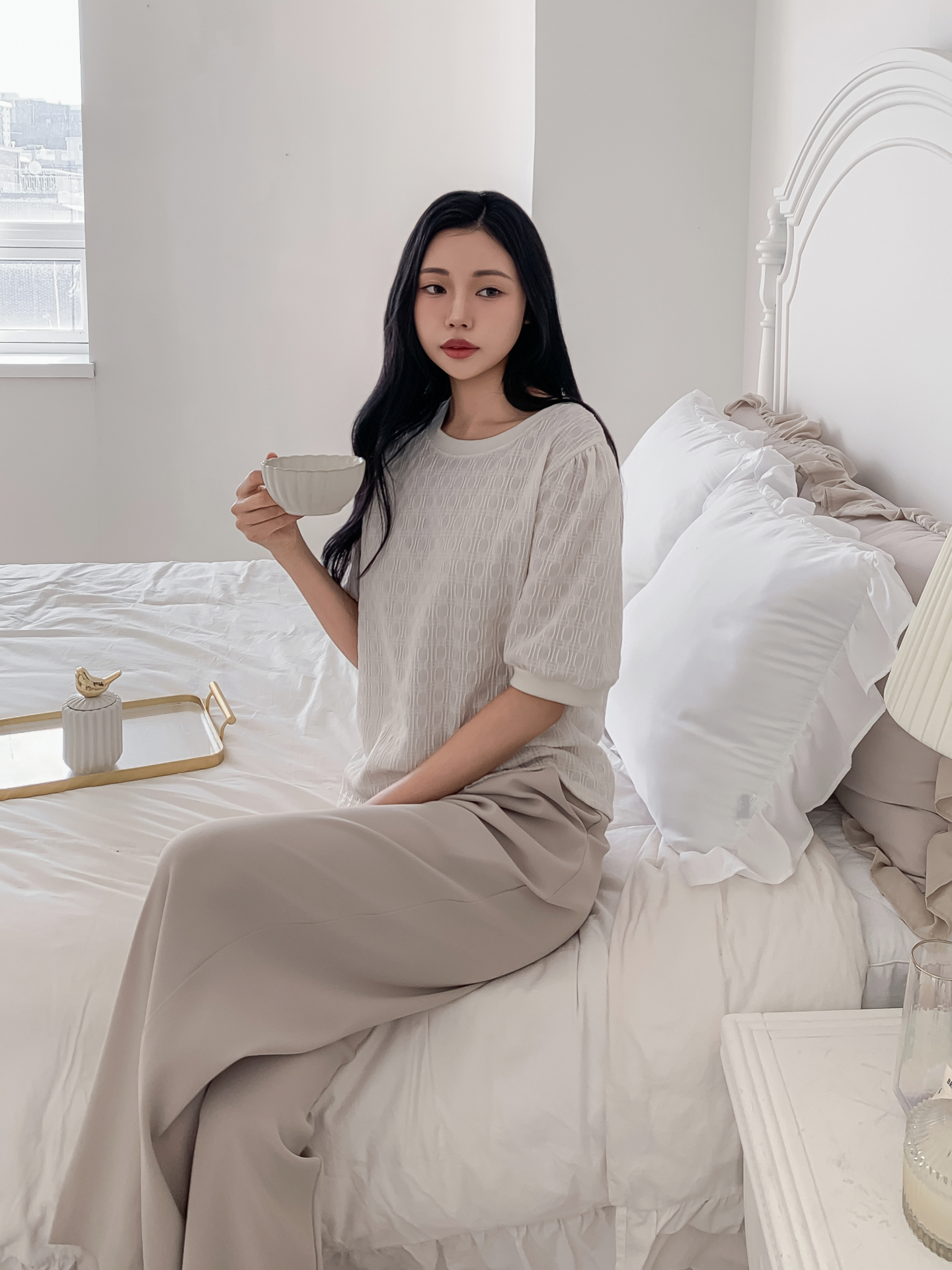 ラウンドネックベーシック半袖ブラウス | 詳細画像16